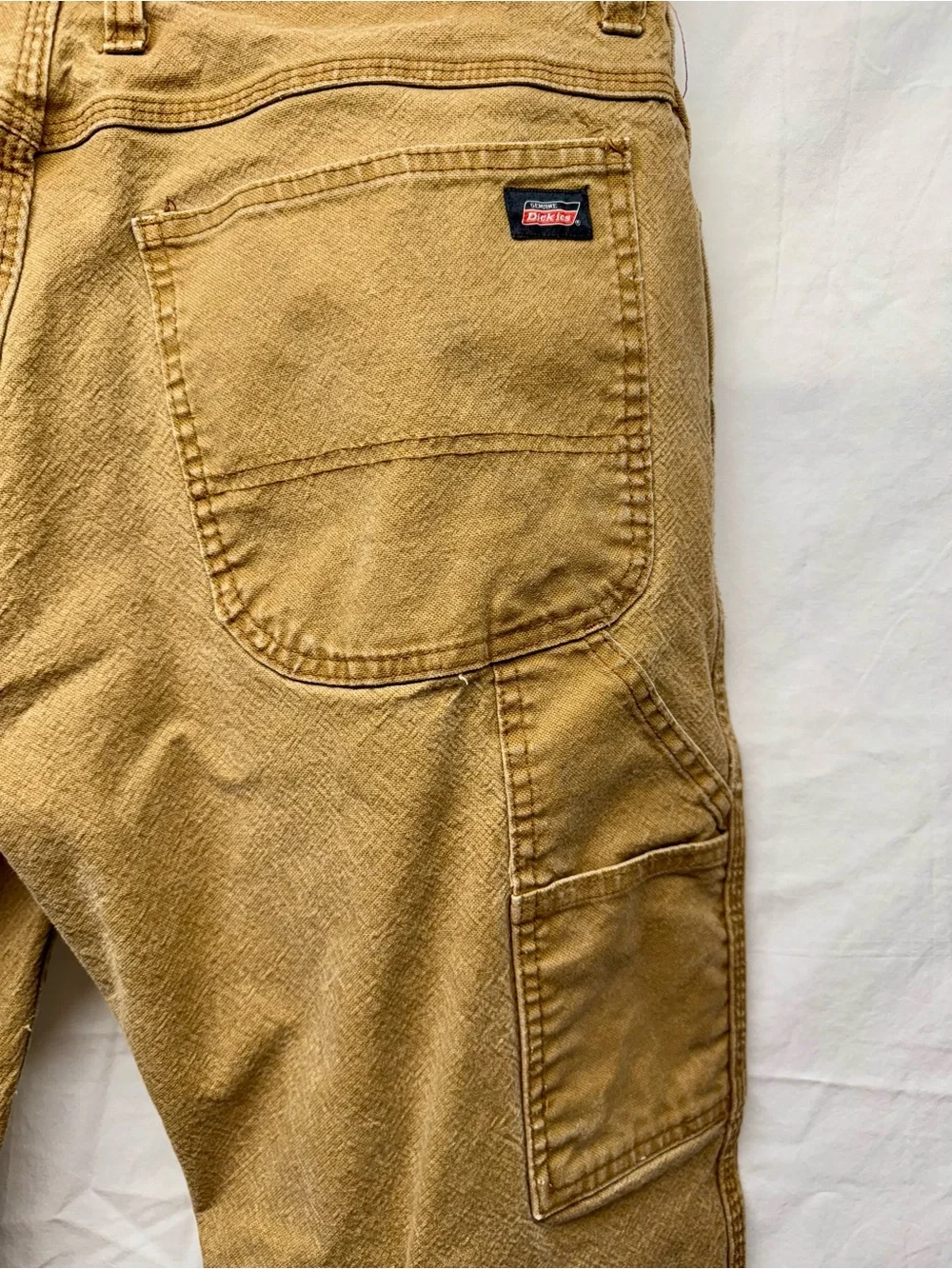 Men's Dickies Cargo Carpenter Pants in Mustard Brown - Classic Workwear